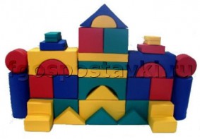 Мягкий модуль-конструктор "Замок" (33 элемента) - fgospostavki.ru - Радужный